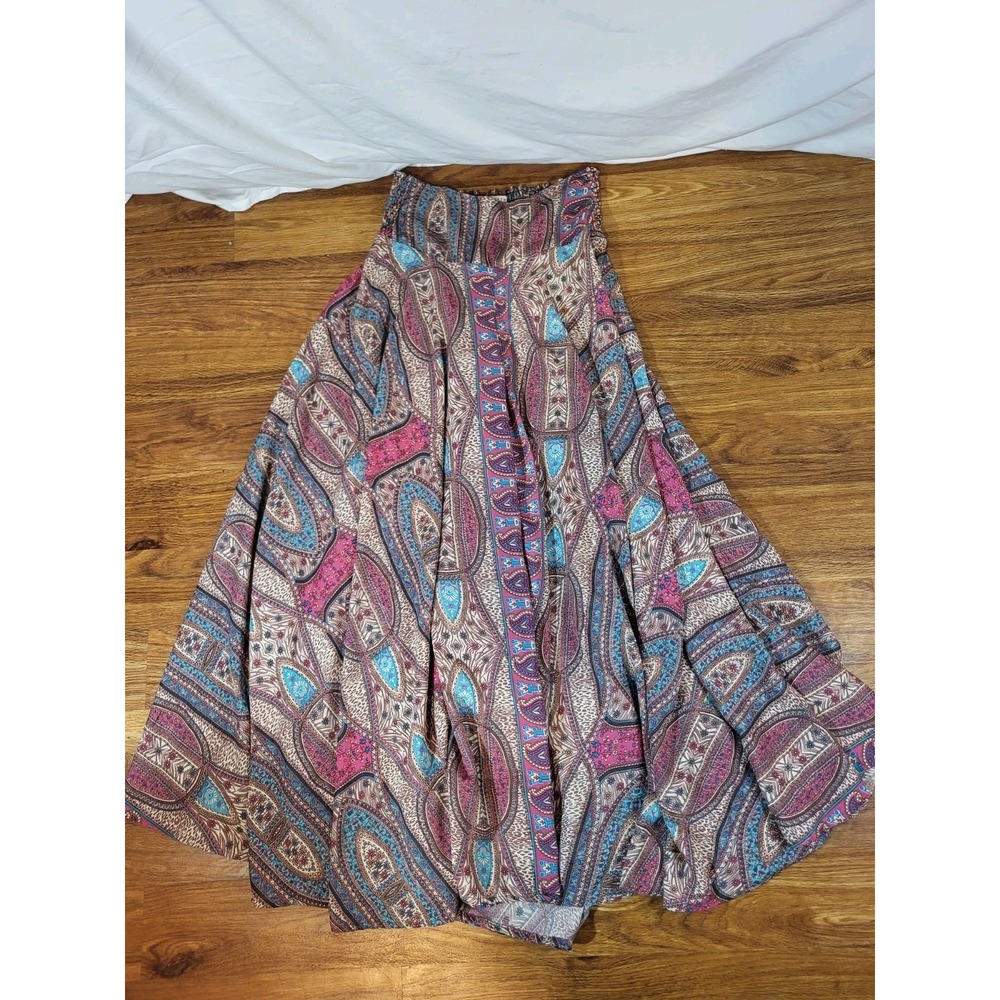 Lara Ethnic Pink Paisley Palazzo Wide Leg‎ Pants OS